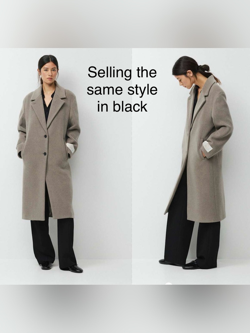 Aritzia The Only Coat - Soft Wool Cashmere Sz XS